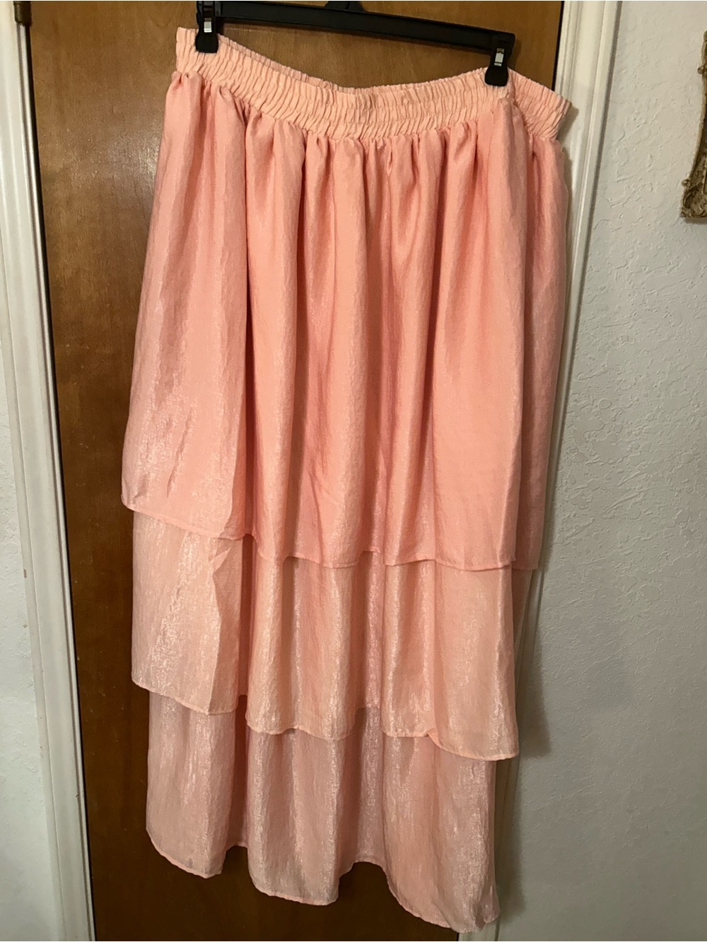 Zelie for She Blush Tiered Maxi Skirt. Beautiful shimmer chiffon style. 3X.